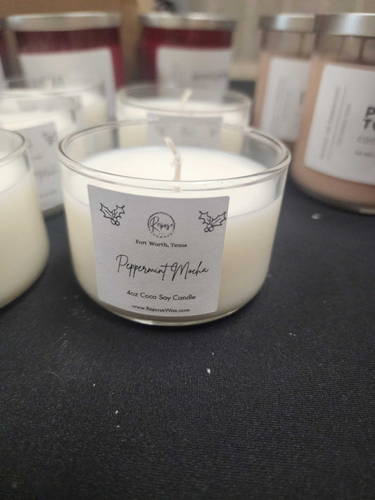 Peppermint Mocha Mini Candles